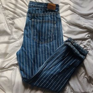Striped Mom Jeans